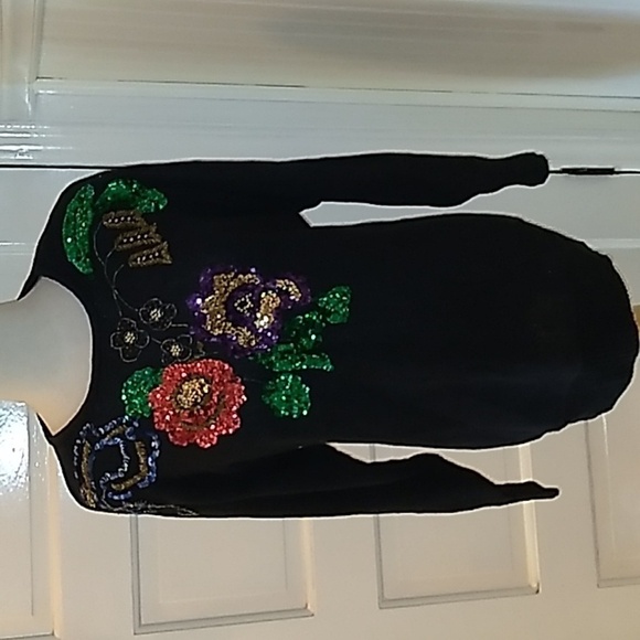 Vintage Victoria Jones medium sequins sweater - Picture 1 of 3